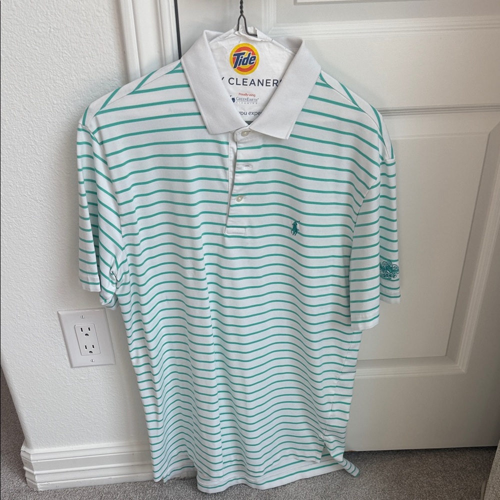 Polo by Ralph Lauren White and Green Striped Shirt